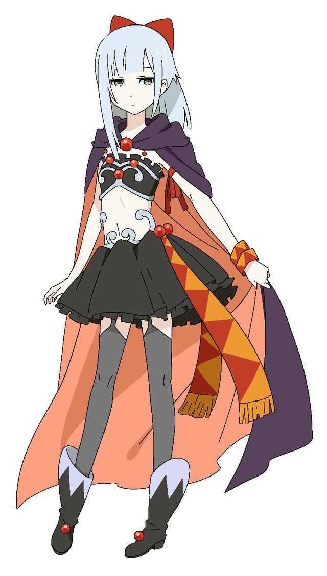 Yukikaze, a petite, fair-skinned, cross-dressing adventurer in a sorceress outfit.
