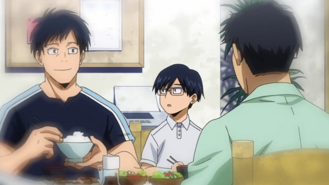 tenya iida with his family in my hero academia