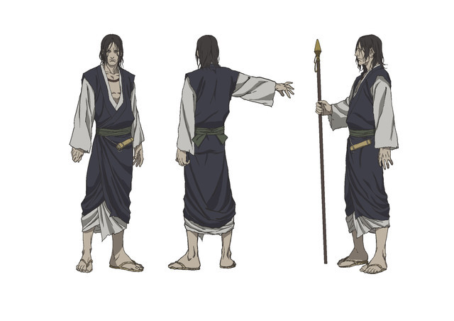 Shizuma Eiku, an immortal swordsman dressed in the clothing of a wandering monk.