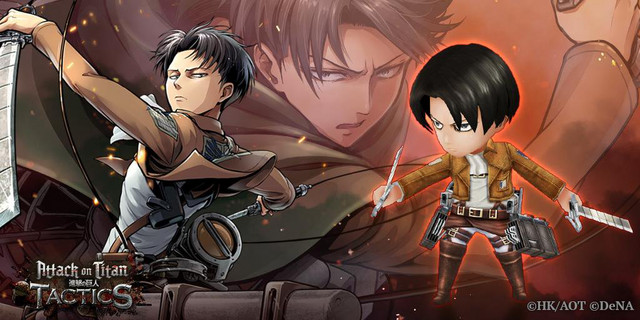 Levi is serious business even in chibi form in the Attack on Titan: TACTICS social game.