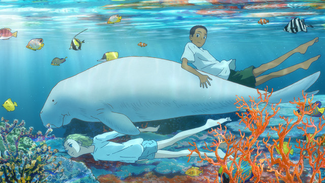 A promotional image from the 2019 anime theatrical film, Children of the Sea.