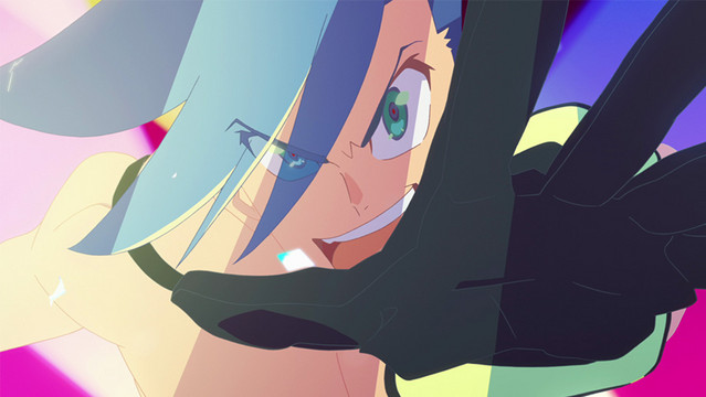 Galo Thymos from the 2019 anime theatrical film, Promare, directed by Hiroyuki Imaishi and animated by Studio TRIGGER.