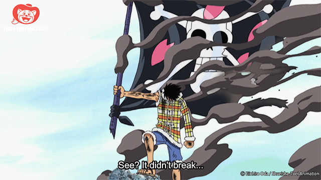Luffy with Hiriluk's Flag