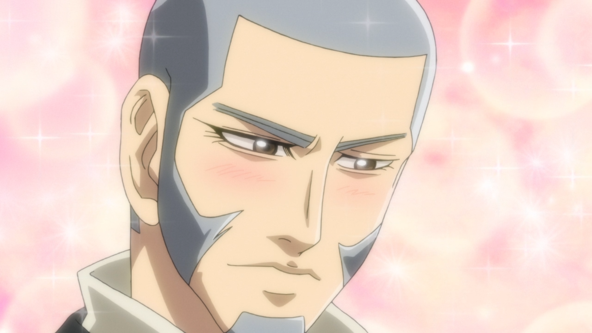 Shiraishi appears unfathomably sexy to Sugimoto's otter-altered perceptions in a scene from Episode 20 of the Golden Kamuy TV anime.