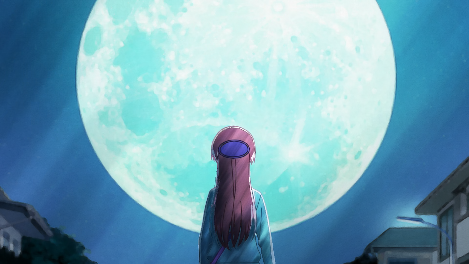 Tsukasa wallking toward the moon, TONIKAWA