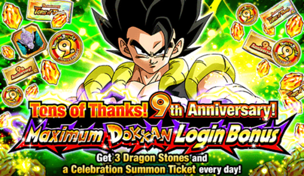 DRAGON BALL Z DOKKAN BATTLE 9th Anniversary is live! https://hokagestorez.com